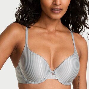 Victoria's‎ Secret Silver Striped Bra Body by Victoria Perfect Shape Bra